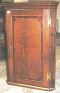 George III oak hanging corner cupboard ca 1785