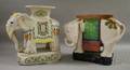 Two Glazed and Decorated Ceramic Elephant Figural Garden Seats