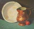 Henry Hensche American 18991992 Lot of Two Works Still Life with Copper Ewer