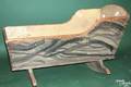 New England painted pine cradle ca 1820
