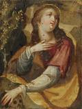 German School 18th Century Style Mary Magdalene in the Wilderness