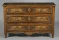 Louis XV Provincial Carved Walnut and Bronzemounted Commode