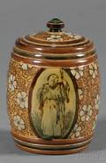 Doulton Lambeth Stoneware Covered Jar