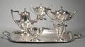 Gorham Sterling FivePiece Plymouth Pattern Tea and Coffee Set