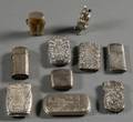 Ten Sterling and Silver Plate Matchsafes