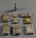 Nine Silver and Silver Plate Matchsafes