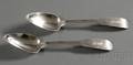 Pair of Federal Coin Silver Place Spoons