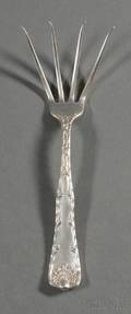 Tiffany  Co Sterling Wave Edge Lettuce Fork