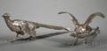 Pair of Silver Pheasant Table Ornaments