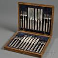Boxed George V Silver Fish Flatware Set