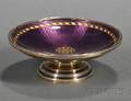 Miniature French Silver and Purple Enamel Compote
