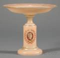 Greek Revival Bristol Glass Tazza