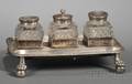 Irish George III Silver ThreeBottle Ink Stand