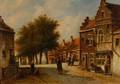 Continental School 19th Century Dutch Village Scene