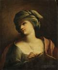 Italian School 19th Century After Guercino Italian 15911666 Portrait of a Sybil