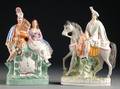 Two Victorian Staffordshire Flatback Figure Groups