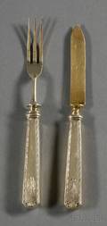 Whiting Manufacturing Co Goldwashed Sterling Fruit Flatware Set for Twelve