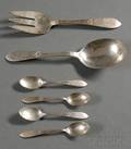 Six Frank Smith Sterling Tulipan Pattern Flatware Items