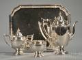 Alvin Sterling ThreePiece Coffee Set with Associated Salver
