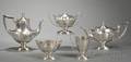 Gorham Sterling FivePiece Plymouth Pattern Tea and Coffee Set