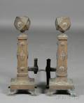 Pair of Arts  Crafts Andirons