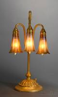 Tiffany Studios ThreeLight Lily Lamp