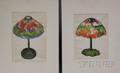 Indian School 20th Century Lot of Two Indian Miniaturestyle Designs After Tiffany Lamps