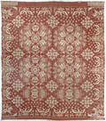 Red and white jacquard coverlet by J Cunningham North Hartford Oneida Co NY dated 1840