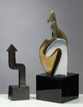 Lot of Two Sculptures Arleen Eichengreen and Nancy Gensburg American 20th Century Untitled Three Forms