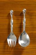 Georg Jensen Serving Fork and Spoon No 38