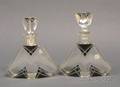 Pair of Art Deco Liquor Bottles