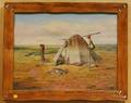 Framed Oil on Canvas Indian Motif Painting