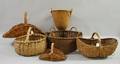 Six Assorted Woven Splint Gathering Baskets and Carriers