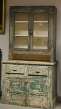 Countrystyle Painted Wooden Stepback Cupboard