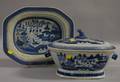 Chinese Export Porcelain Canton Covered Tureen and Underplate