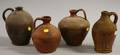 Four Glazed Redware Jugs