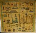 Large Masonic MASTERS CARPET Lithograph Scrolled Chart