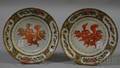 Pair of Chinese Export Porcelain Dessert Plates with Foo Dogs