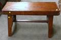 Country Stained Pine Bench with Splayed Legs
