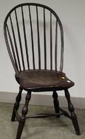 Windsor Brown Stained Bowback Side Chair