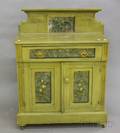 Polychrome Paint Decorated Victorian Pine Cottage Commode