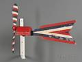 Red White and Bluepainted Wooden Whirligig