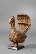 Carved Wooden Turkey Figure