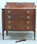 Late Federal Mahogany and Mahogany Veneer Bowfront Chest