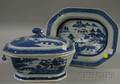 Canton Porcelain Tureen with a Cover and Undertray