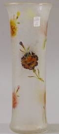 Enameled Glass Vase