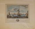 Framed French Engraving Le Port des Sables DOlone
