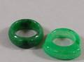 Two Carved Asian Jade Rings