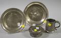 Four Pieces of Pewter