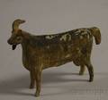 Small Carved and Painted Goat Figure